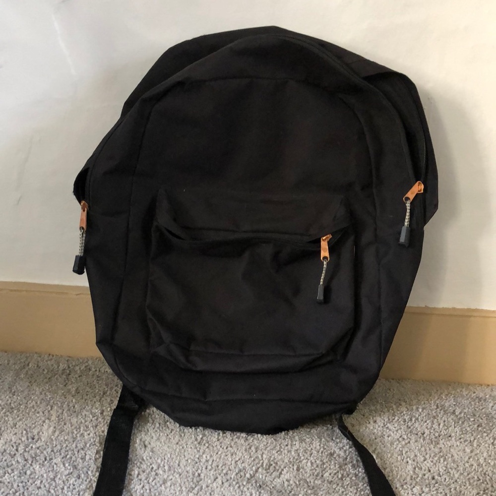 Recycled water bottle black backpack